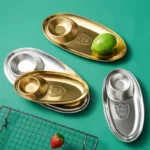 مزه خوری قایقی طلایی استیل 304