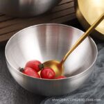 کاسه استیل طلایی و نقره ای دل سو هوم