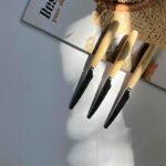 چنگال کارد میوه خوری چوبی دسته بامبو استیل