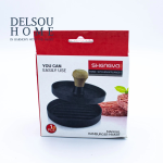 قالب همبرگر فلزی شنیا با دسته چوبی شنگیا اسمشر دل سو هوم delsouhome