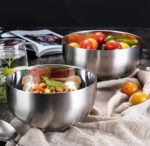 استیل 304 کاسه دوجداره نقره ای