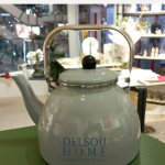 کتری لعابی طوسی بزرگ دل سو هوم delsouhome