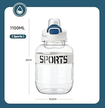 بطری کپل قمقمه ورزشی طرحدار شفاف sport