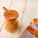 بانکه کنار گازی درب بامبو کنفی جا ادویه و حبوبات - تصویر 3