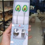 خرید و قیمت ست قاشق و چنگال یونیک کودک ساخت چین سیلیکونی استیل آووکادو