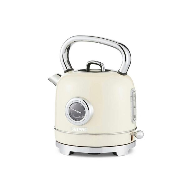 چای ساز برقی جیپاس مدل اسمگ smeg geepas کرم رنگ وینتیج رترو