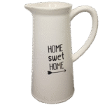 پارچ سرامیکی کارولین تکست دار home sweet home پارچ ایکیا پارچ سفید خاص و دکوری