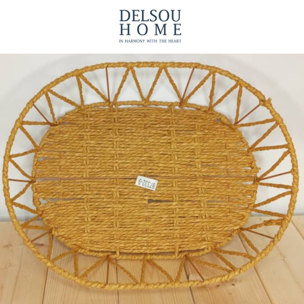 سبد حصیری دکوری کنار مبل دل‌سو هوم سبد حصیری قیطون دوزی وارداتی ikea ایکیا استایل سبد جنوبی سبد گلدان دکوریتیو سبدسبزی سبد خرده ریزه boho decorarive basket idea decoration بوهو دیزاین