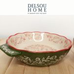 تابه سرامیکی طرحدار قرمز و سبز دنی هوم danny home