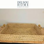 سینی حصیری دسته بامبو