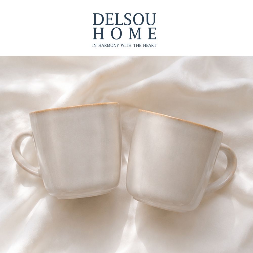 delsouhome (26) ماگ طوسی سرامیک روستیک وارداتی - تصویر 1