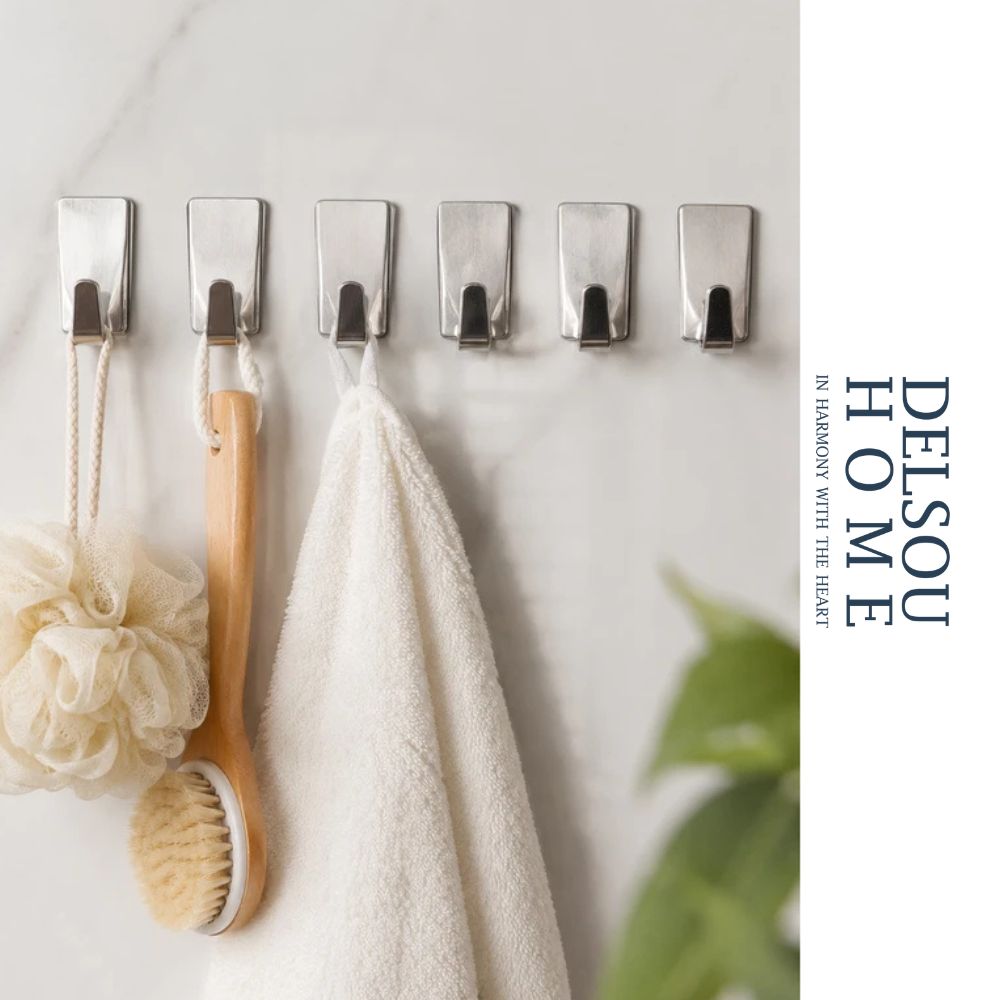 delsouhome(5) هوک گیره آویز استیل 6 عددی - تصویر 1