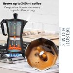 mokapot موکاپات استیل مشکی قهوه اسپرسو دمی فرانسه