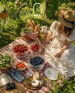 ظرف میوه خوری بلوری حصیری